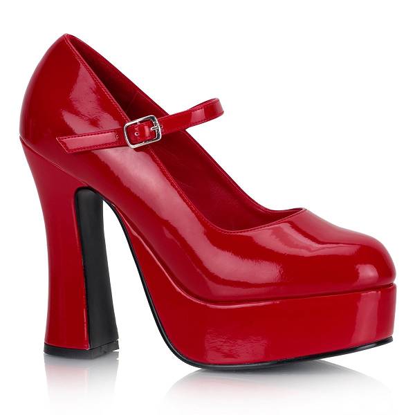 Demonia Dolly-50 Red Patent Schuhe Herren D865-439 Gothic Pumps Rot Deutschland SALE